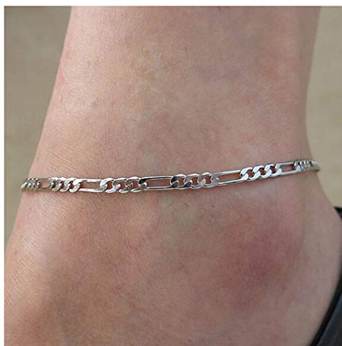 Preisvergleich Produktbild Jovono Fashion Fußkettchen Dainty Fußkettchen Armbänder Strandfußschmuck für Frauen und Mädchen (silber)
