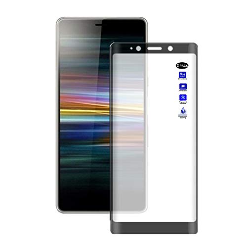 XMTON 3D Protector de Pantalla Compatible con Sony Xperia L3 5.7',Curvado 3D 0.3mm Dureza de Grado 9H Protector de Pantalla de Vidrio Templado Protector para Sony Xperia L3 Smartphone (Negro-2)