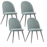 ELEGANTE TAPIZADO DE TERCIOPELO: la silla CAPO está tapizada con un elegante tejido de terciopelo. Es muy suave y confortable y, junto con el respaldo curvado, da a la silla un aspecto sofisticado.