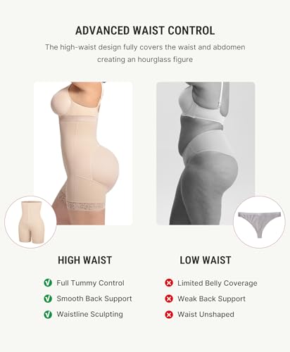 Image of FeelinGirl Shapewear Faja Body Shaper Tummy Control Shapewear Fajas Colombianas Moldeadoras Butt Lifting Shorts