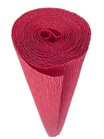 SEJASCOLLECTIONS | Set of 1 Roll, Red | Crepe/Wrinkled Paper Rolls, unruled 8ft Length/20in Width, 75 GSM Craft Paper (Set of 1, Red) 1