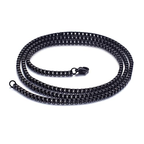 Chaîne en acier inoxydable pour hommes boîte accessoires bijoux modernes