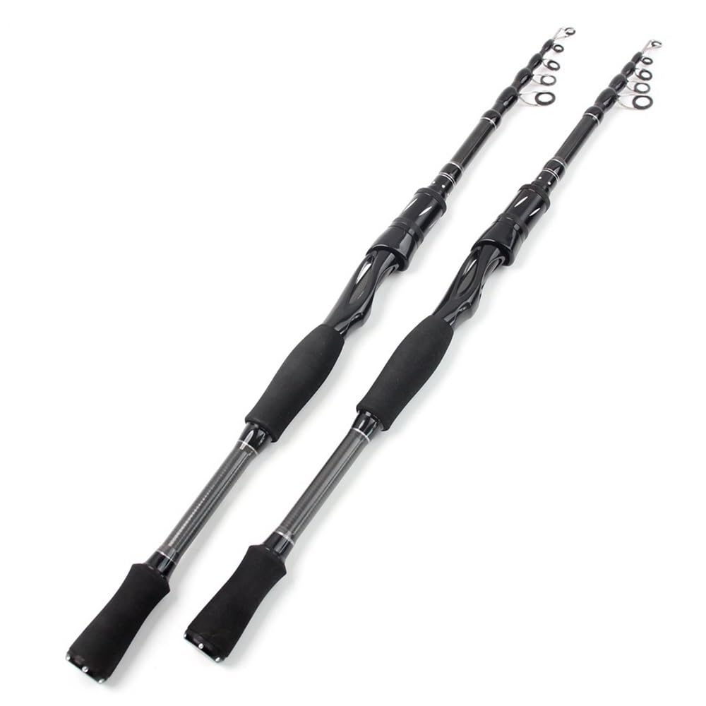 Wędki, Carbon Shock Absorbing Spinning Rod Ultra Light Short Section Fishing Pole Sprzęt wędkarski