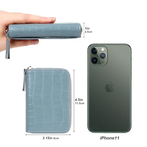 Image of Credit Card Wallet, RFID Card Case Wallet, Zipper Card Cases Holder for Men Women, RFID Blocking, KeyChain Wallet, Compact Size Card Organizer Case for Women