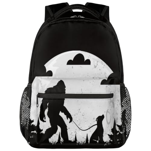 TropicalLife Bigfoot Kids Backpack for Boys, Sasquatch Cool Sturdy Elementary Middle Bookbags Casual Travel Back Pack