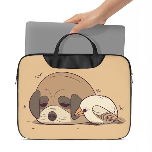 Bolso bandolera para laptop 17" impermeable estilo Perro y Pájaro miniatura 6