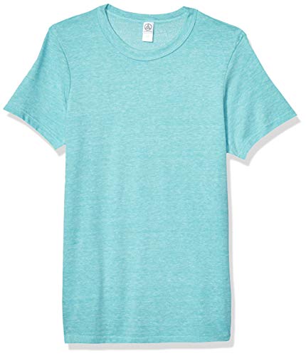 Alternative Men's Jersey Crew t-Shirt, Eco Blue Lagoon, X-Small