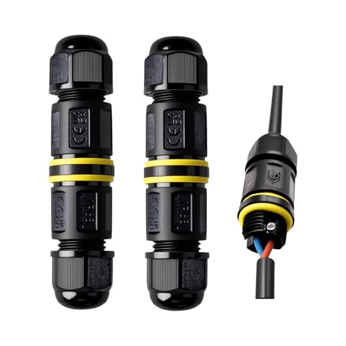 Kabelverbinder & Abzweigdose Wasserdicht IP68, 3-Polig kabelverbindung für Kabeldurchmesser Ø3-9 mm, Kabel verbinder für Verbinden Sie Kabel im Haus, im Freien oder erdkabel, Flammhemmendes