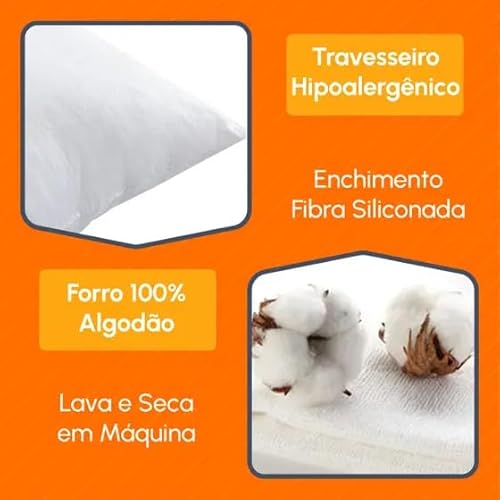 Travesseiro Para Bebe Infantil Leve Macio Forro 100% Algodão Proteção Poliéster anti Ácaros 30x40 cm