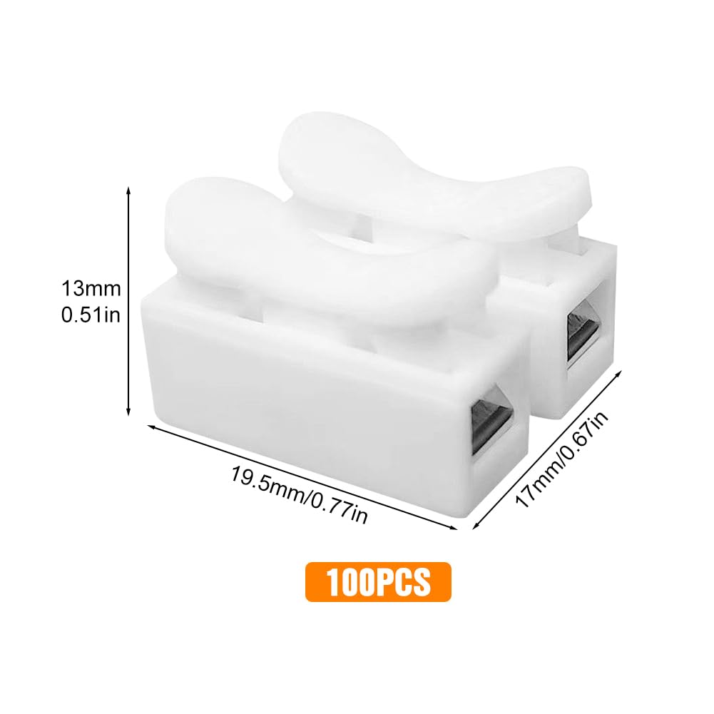100 Pcs Electrical Connectors Block, Electrical Wire Connectors Push Fit - Image 2
