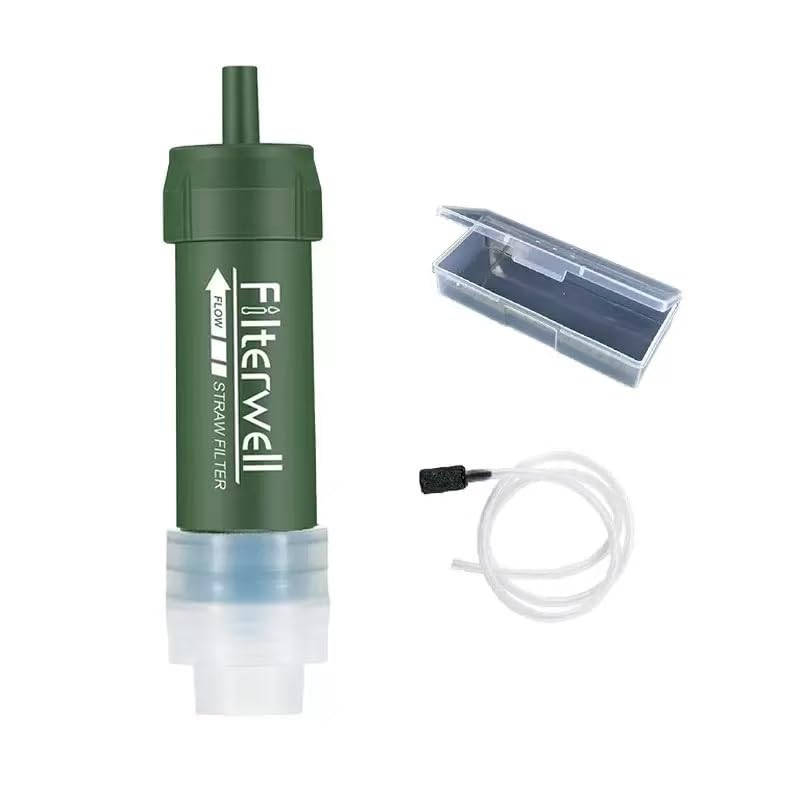 Portable Water Filter Straw,Personal Water Filter Straw, 0.01 Micron Ultrafiltration, Outdoor Water Purifier, Lightweight Outdoor Camping Emergency Survival Kit for Hiking and Travel, Outdoor Life