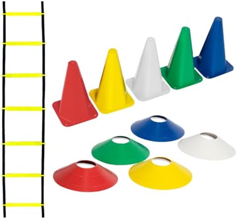 Kit Funcional Agilidade 05 Chapéus 05 Cones E Escada Agilidade Co...