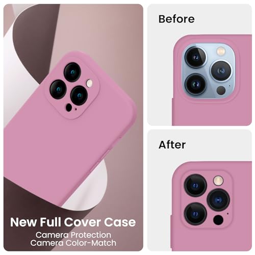 Image of FireNova Designed for iPhone 13 Pro Max Case, Silicone [Camera Protection] Phone Case, Soft Anti-Scratch Microfiber Lining Inside, 6.7 inch, Lilac Purple