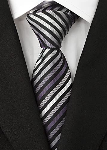 Adulove Men's Necktie Classic Silk Tie Woven Jacquard Neck Ties 6 PCS
