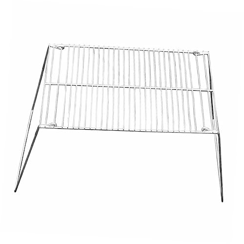 SUPVOX Mini 304 Stainless Steel Folding Bbq Grill Rack Portable Barbecue Grill for Outdoor Cooking 32x25x18cm for Camping and Park Use