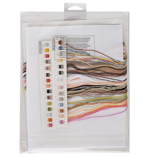 Image of Dimensions 70-35447 Forks and Feathers Counted Cross Stitch Kit, 14 inch x 9 inch, 14 Cnt. White Aida, 4 Pieces