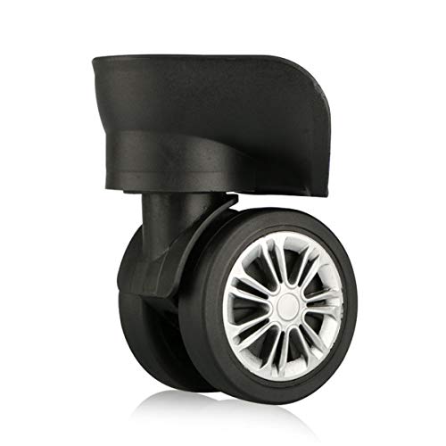 Luggage Wheels Replacement, (Set of a Pair) 360 Degree Swivel Luggage Mute Wheel Suitcase Replacement Repair Wheels Parts Spinner, Black4