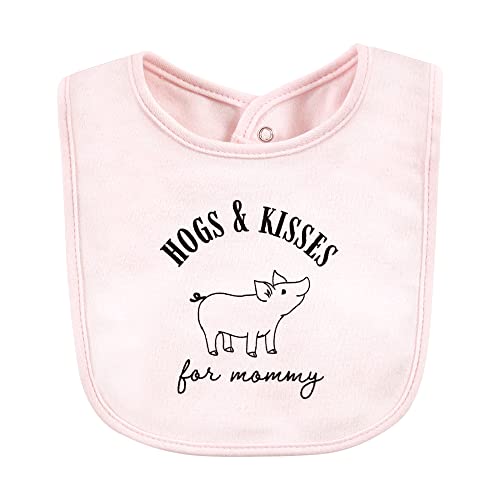 Image of Hudson Baby Unisex Baby Cotton Bibs, Girl Farm, One Size
