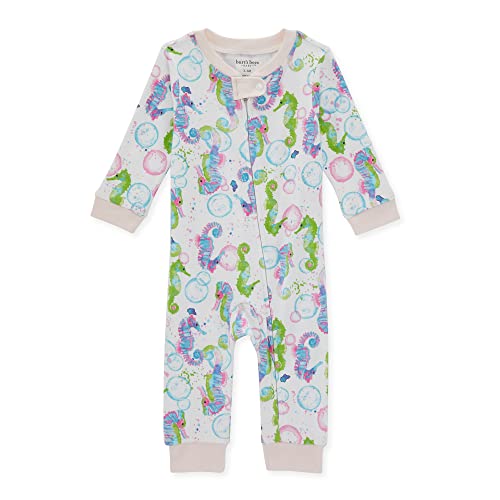 Image of Burt's Bees Baby Boys Sleep and Play PJs, 100% Organic Cotton One-Piece Zip Front Romper Jumpsuit Pajamas