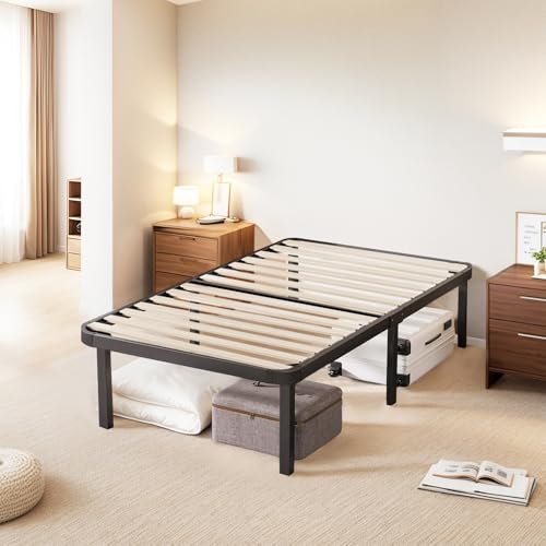 Luxirest - Sommier 90x190 | Sommier à Lattes avec 6 Pieds | 14 Lattes | Résistant et Confortable | Montage Rapide et Facile