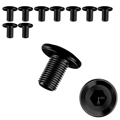 Image of 10 PCS Bolt M8×12,Stainless Steel Bolts,Flat Head Hex Socket Cap Screws Bolts,Allen Socket Bolts Screws,Furniture Screws,M8x12mm,Black(M8×12)