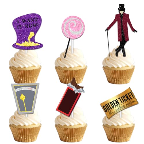 18pcs Glitter Handsome Sir Chocolate Dessert Cupcake Topper Pick for Adventure Fantasy Comedy Theme Decorations Men Women Happy Birthday Party Decor Supplies