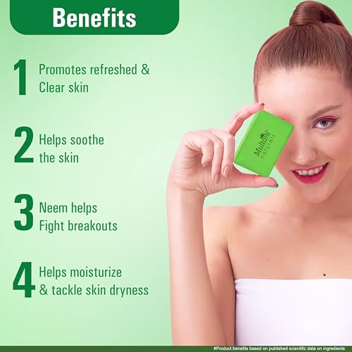 Image of Multani Natural Neem Tulsi Soap - 125 gm (Pack Of 3) | For Deep Cleansing, moisturizing & Glow | Fights Acne & Infections | Helps Rejuvenate Dull & Tired Skin | Paraben Free | Clinically Tested | For All Skin Types | Soap Bar For Men & Women