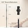 10-Pack Iron Balusters for Staircase,Hollow Premium Spoon Stair Balusters,Satin Black Balusters for Staircase Interior,5/8 Round x 44 Long