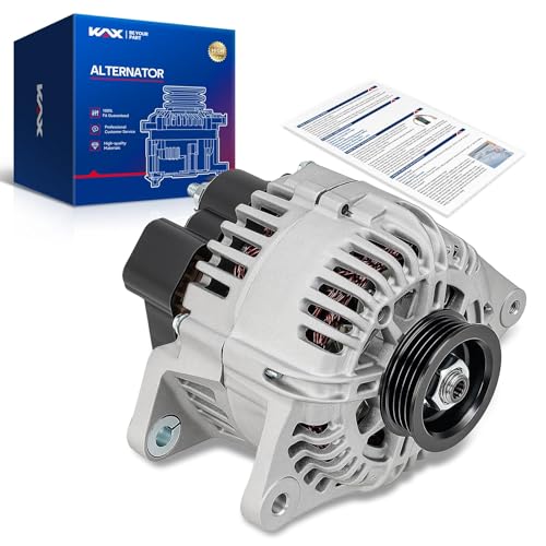 Image of KAX New Alternator Replacement for Hyundai Sonata 2003-2005 for Kia Optima 2003-2005 for Hyundai Santa Fe 2003-2004; 110 Amp,12V,CW,S4 Groove Pulley,Replace for 11014N