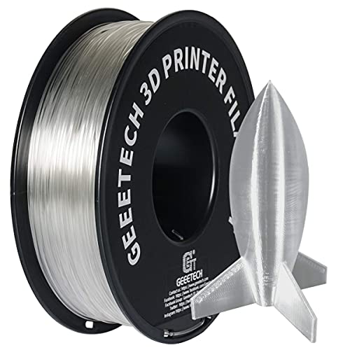 Image of GEEETECH 1.75mm PLA 3D Printer Filament, 1kg Spool, Upgrade Tidy Winding Tangle-Free, Dimensional Accuracy + /- 0.03mm, (Transparent)