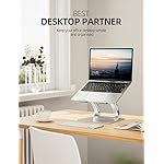 Nulaxy Fully Adjustable Laptop Stand for Desk, Dual Foldable Aluminum Computer Riser with Heat-Vent, Ergonomic Notebook Holder Portable Office Accessories Compatible with All 10-17" Laptops, Silver - Image 2