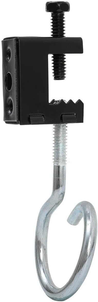Upgrade Baudelun 1/4"-20 Beam Clamps, Black Steel Bolt-on Beam Clamp for 1/4" and 3/8" Threaded Rod, S-hooks and Bridle Rings, 25 Packs