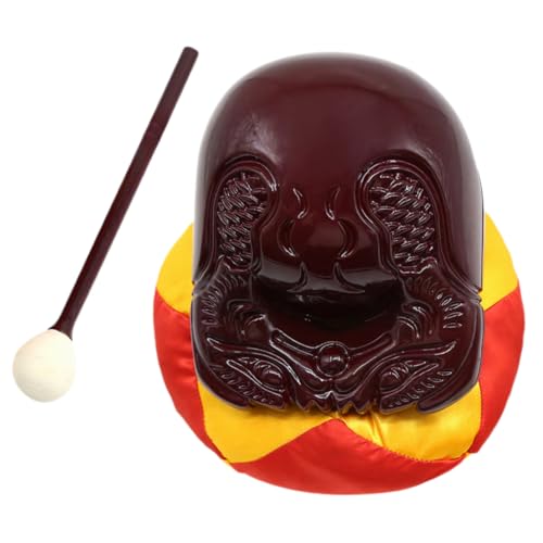 ERINGOGO Wooden Fish Drum Zen Block Buddhist Musical Instrument for Meditation Rooms