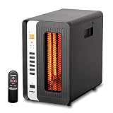 Optimus Infrared Quartz Remote, LED Display Heater, Black