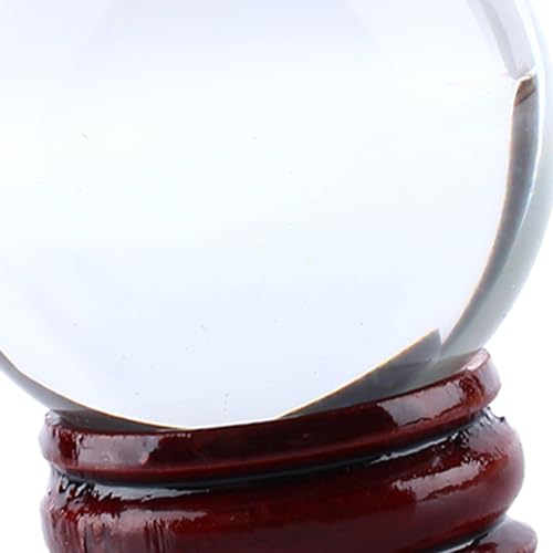 Pwshymi Crystal Ball with Stand,Fengshui Glass Ball for Photography & Meditation, Clear - Image 4