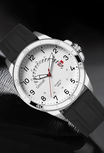 Image of Waterproof Watch Analog Military Stylish Durable Timepiece for Men Boy Sports Wrist Quartz Watches,Silicone Strap