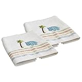 Saturday Knight Limited Safari Hippo 100% Cotton Bath Towel, Set of 2