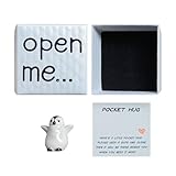 Taschenpinguin- – Tragbarer Inspirierender Token, Mini-Trostgeschenk | Ermutigungskarten-Andenken, Erhebender Botschaftsanhänger Mit Niedlichem Kunstwerk Für Reisen, Zuhause, Hochzeiten, Absch