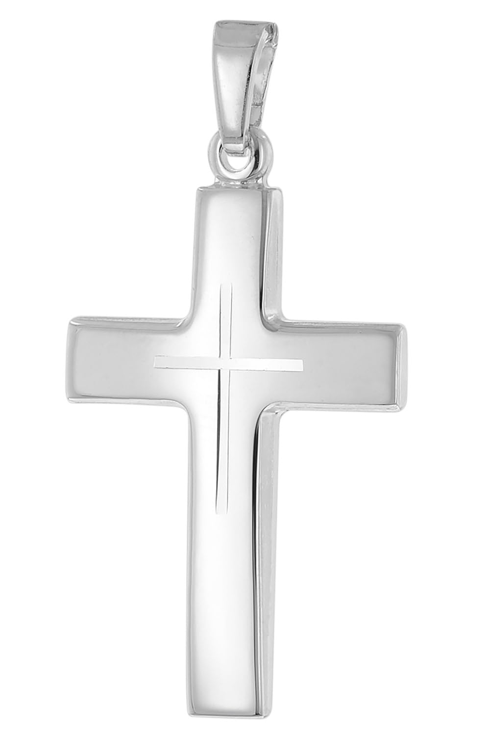 trendor Herren-Halskette mit Kreuz 925 Silber 24 mm 21170