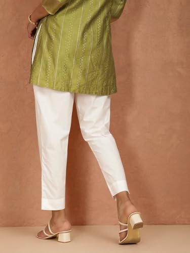 Image of TWIN BIRDS Women Cotton Kurti Pants | Straight Fit Ethnic Daily Trousers