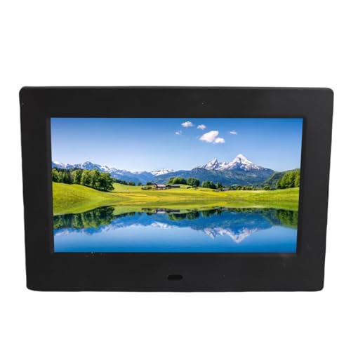 Marco de Fotos Digital, álbum Electrónico de Marco de Fotos Digital Inteligente de 7 Pulgadas 1080P, con Reloj y Calendario, para Publicidad de Fiesta de Cumpleaños (Enchufe de la UE)