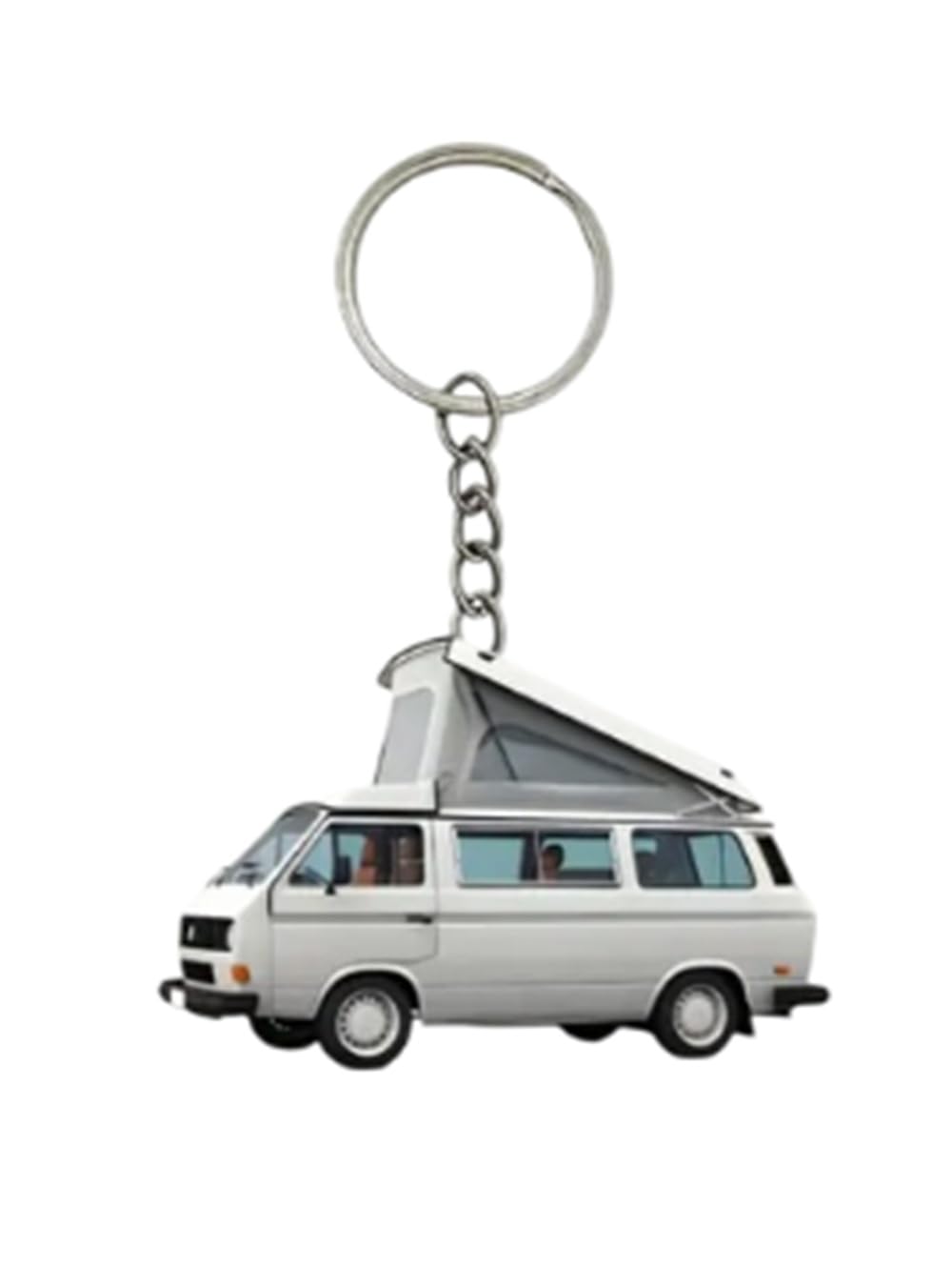 CMJ™ Flat Acrylic Campervan Keyring Gift for Campers Camping Camper Van Keychain