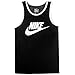 Nike Men's Ace Logo Tank Top, Black/White/White, Small