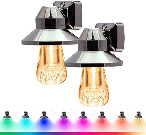 GE - Luz led vintage nocturna que cambia de color, para enchufar, con sensor que detecta el atardecer y amanecer, estilo de casa rural, decoración