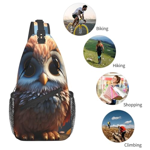 Bolso pequeño tipo sling para pecho unisex miniatura 6
