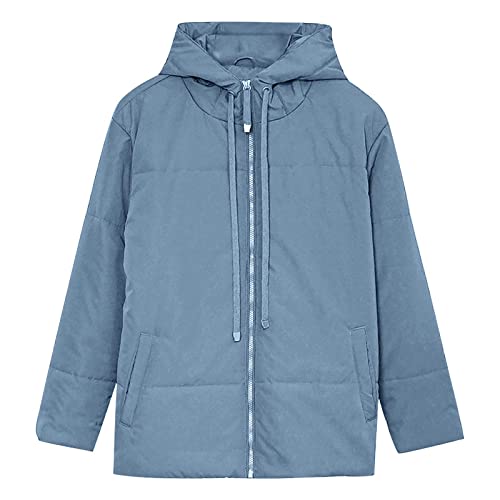 Contre le froid style grande taille veste longue zippée à capuche femme