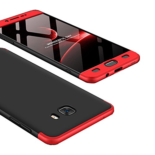 Galaxy C9 Pro Case, Ranyi [Full Body 3 in 1] [Slim & Thin Fit Tightly] [360 Degree Protection] Premium Hybrid Bumper 3 in 1 Electroplated Hard Case for Samsung Galaxy C9 Pro (r/b/r)
