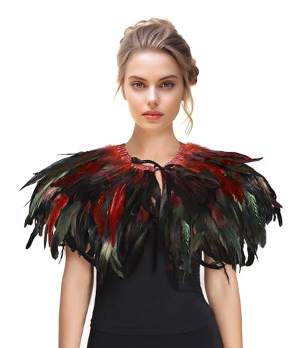 Châle à plumes pour Halloween : l'accessoire de costume de sorcière idéal