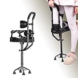 Knee Crutches for Adults, Knee Walker Crutches, Hands Free Crutch, Height Adjustable Knee Crutch, Freedom Leg Brace for Walking Injury Ankle Fracture Plantar Fasciitis
