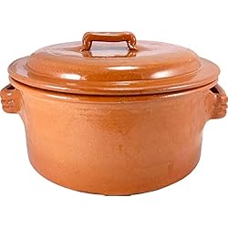 Cacerola De Barro Con Tapa Olla Cazuela Tartera cacerola barro esmaltado 32 cms diámetro CON TAPA